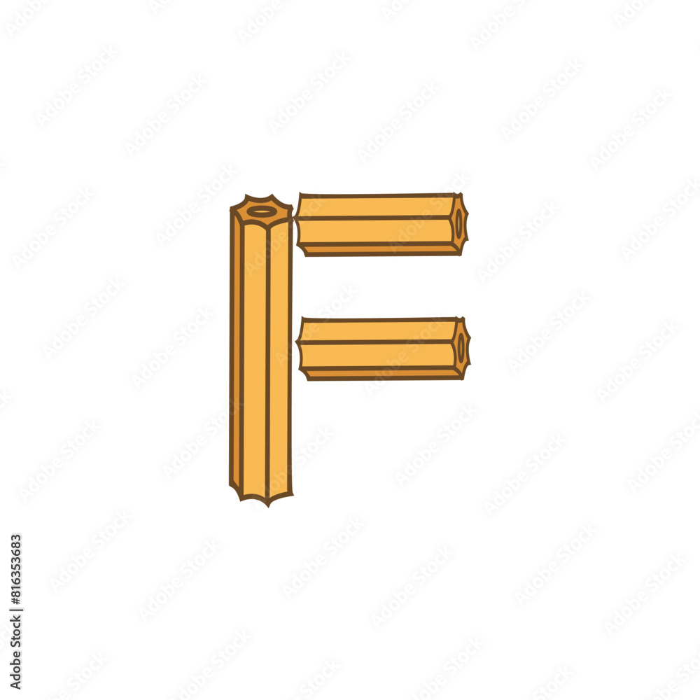 Letter F Churros logo icon vector template.eps
