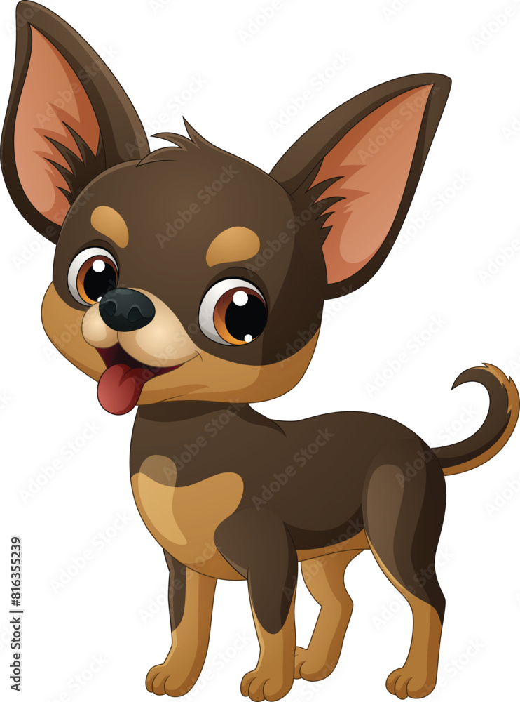 Cartoon happy chihuahua dog breed Cartoon happy chihuahua dog breed