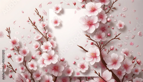桜満開、Cherry tree in full bloom photo