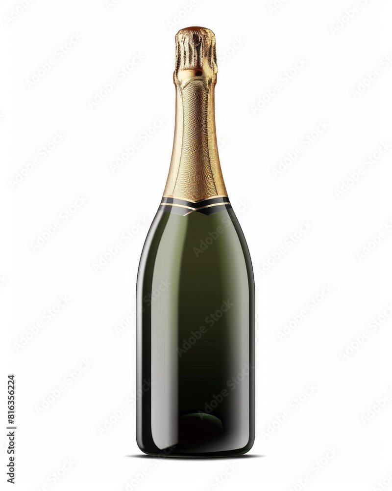 champagne bottle on white background champagne bottle on white background