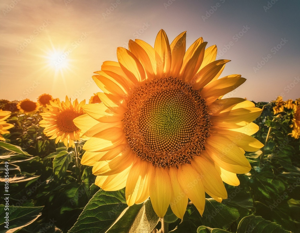 Obraz premium 向日葵、ひまわり、花