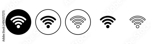 Wifi icon set. signal vector icon. Wireless icon vector