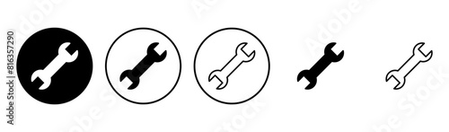 Wrench icon set. repair icon vector. tools icon vector
