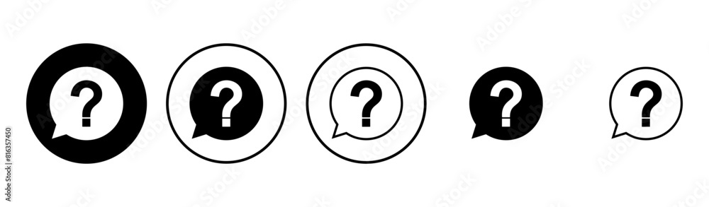 Question icon set. question mark icon vector. Question icon set. question mark icon vector.
