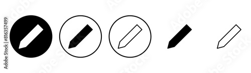 Pencil icon set. pen symbol. edit icon vector
