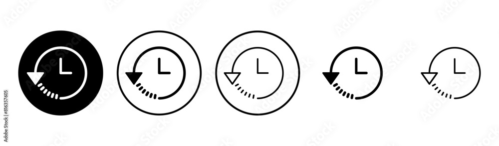 History icon set. recent event history History icon set. recent event history