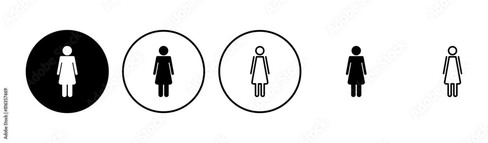 Female icon set. woman icon vector Female icon set. woman icon vector