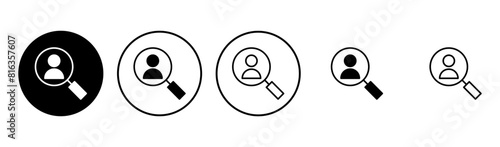 Hiring icon set. Search job vacancy icon. Human resources concept. Recruitment