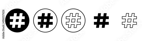 Hashtag icon set. hashtag symbol