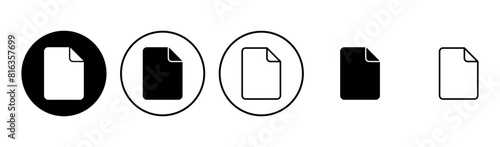 Document icon set. Paper icon. File Icon