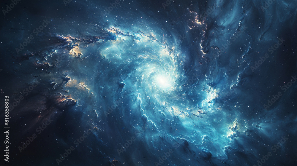 Obraz premium Cosmic Tapestry Exploring Nebula and Star Cluster - Celestial Wonders in the Vast Universe