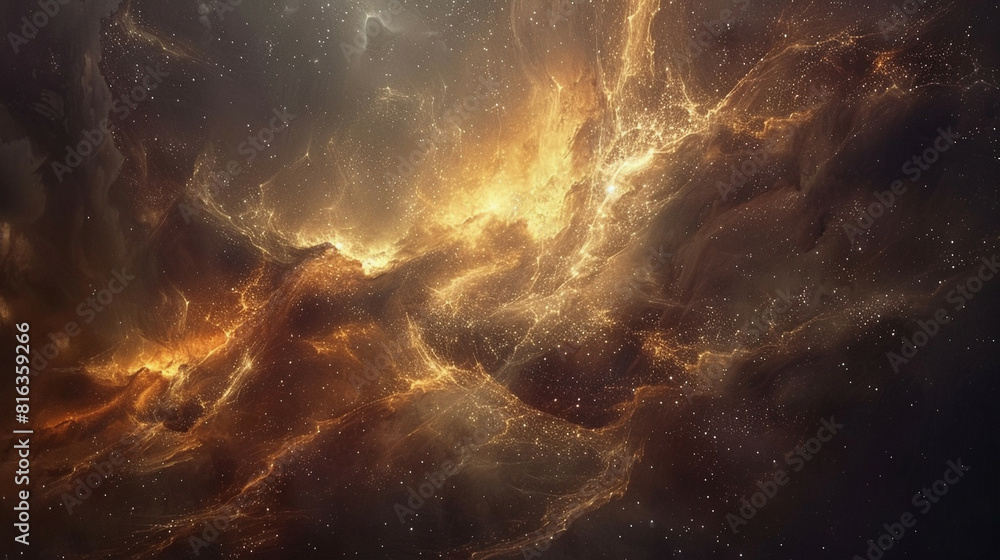 Fototapeta premium Journey Through Celestial Wonders Nebula and Star Cluster - Unveiling the Cosmic Tapestry in Spectacular Detail