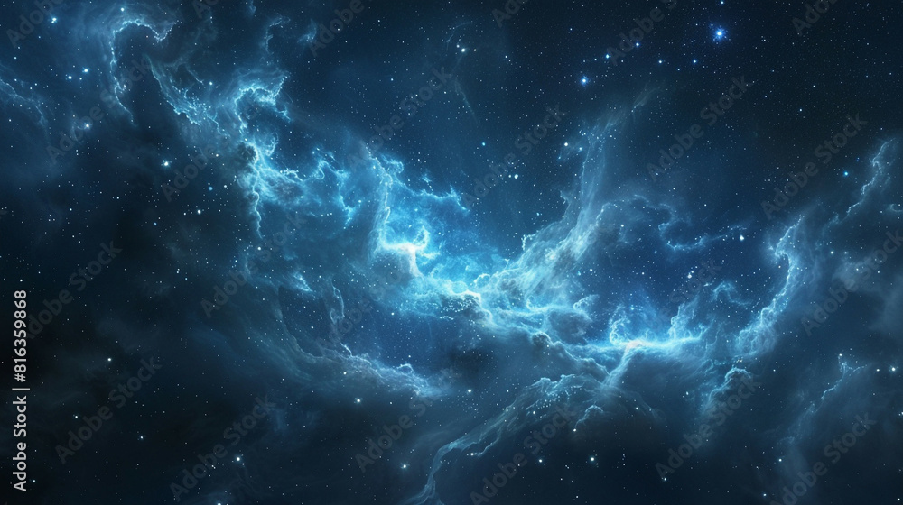 Fototapeta premium Starry Symphony Exploring a Celestial Tapestry with a Nebula in the Star Field