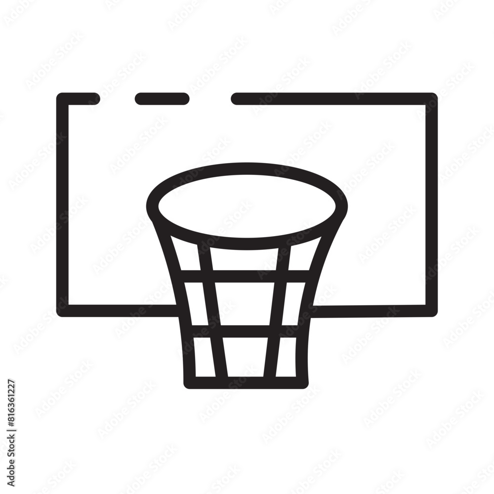 Basket Match Sport Line Icon Basket Match Sport Line Icon