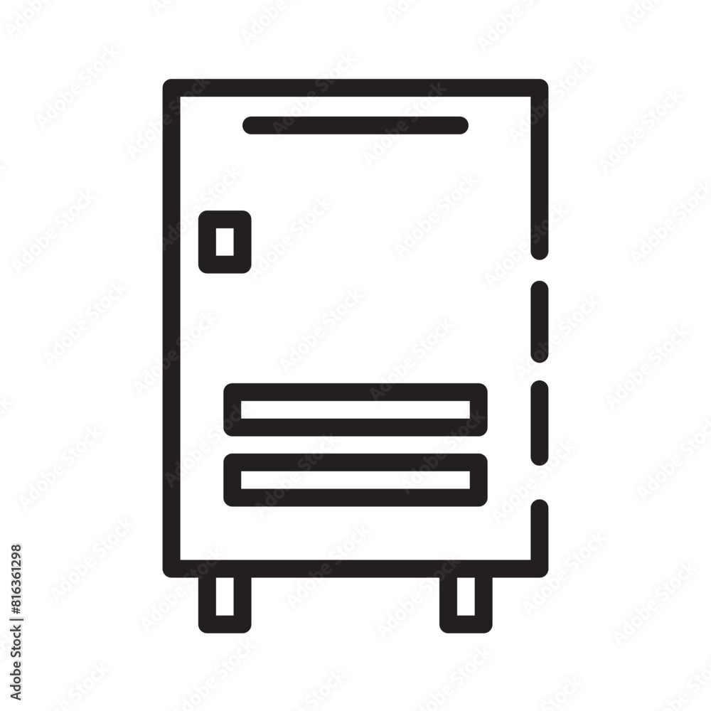 Furniture Locker School Line Icon Furniture Locker School Line Icon