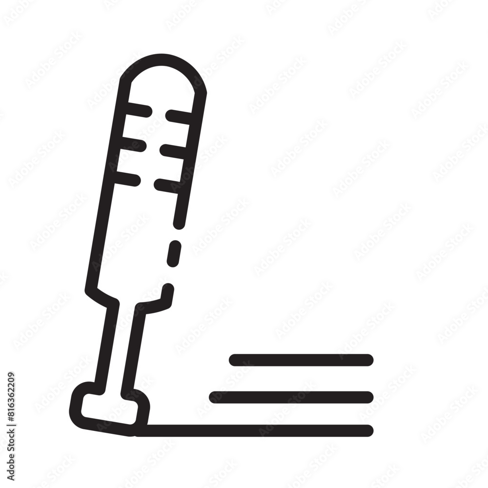 Baseball Bat Game Line Icon Baseball Bat Game Line Icon