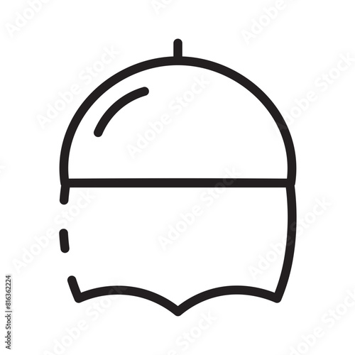 Baseball Cap Fashion Line Icon