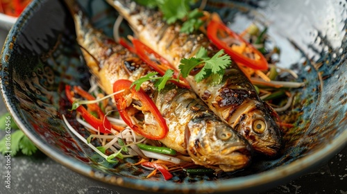 Asian spiced Mackerel Fish dish