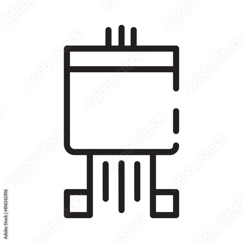 Garden Shredder Tool Line Icon