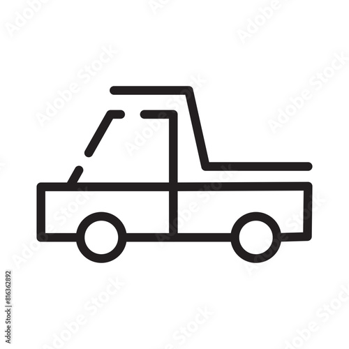 Repair Tipper Truck Line Icon