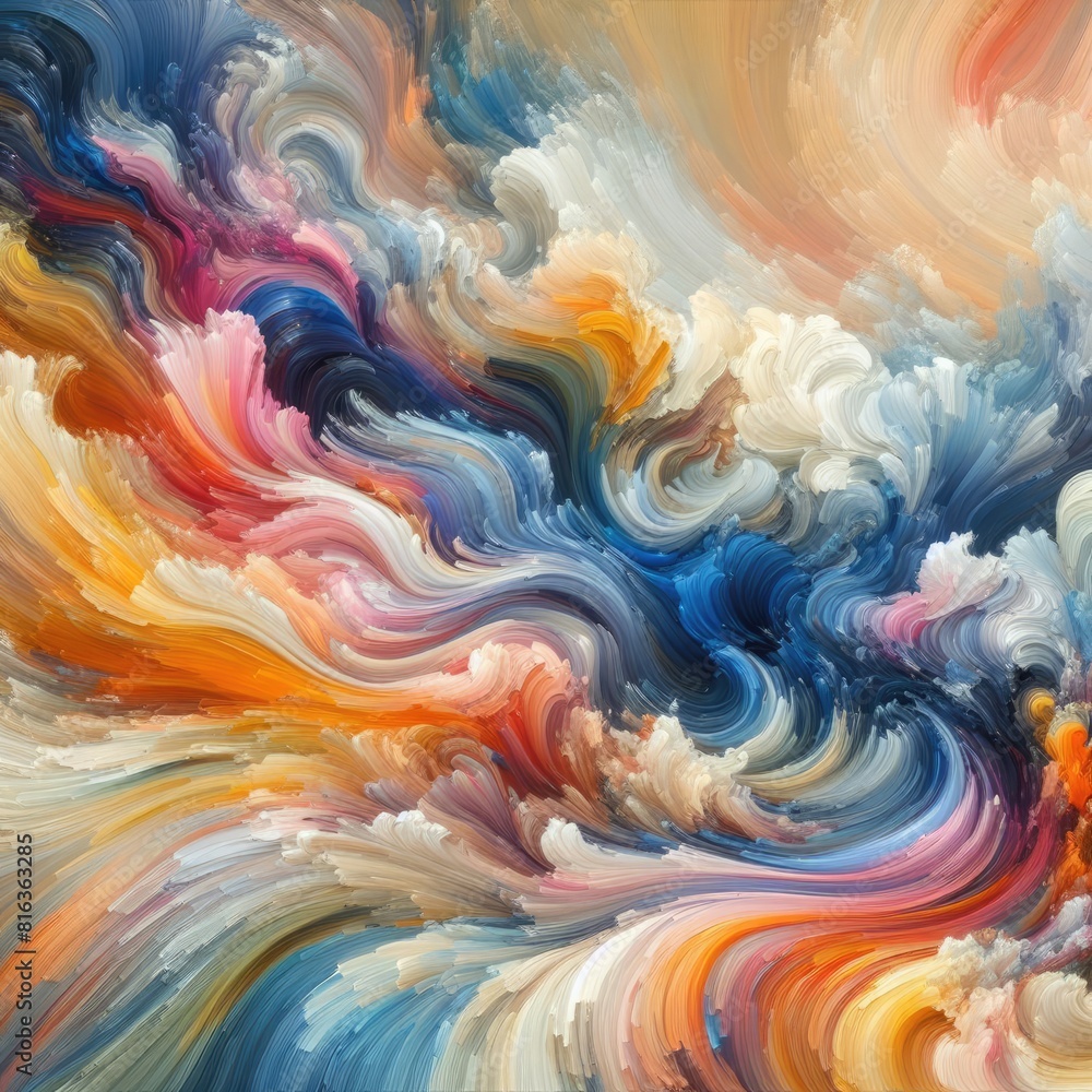 Fototapeta premium Abstract Background: Stunning Oil Painting