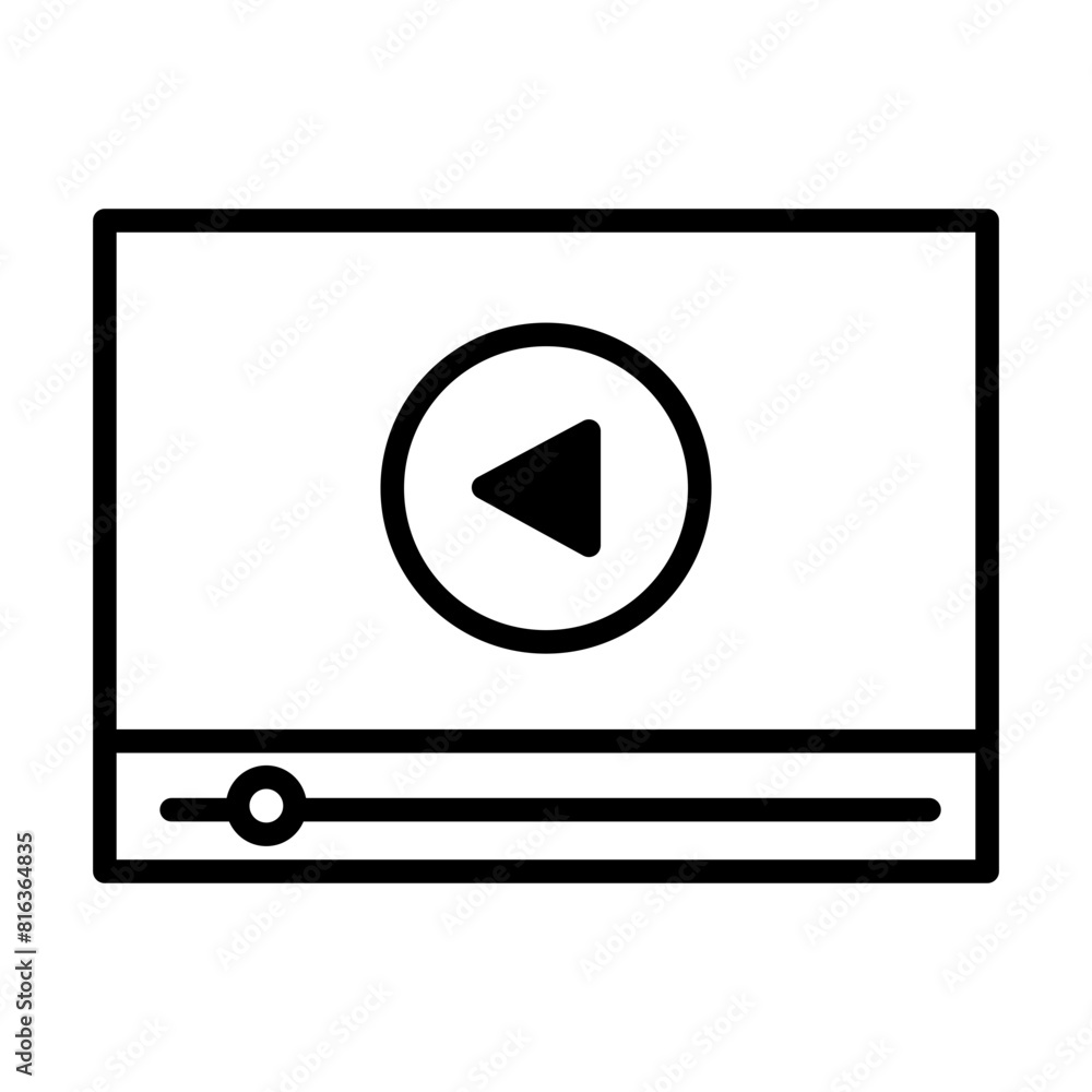 Video viewing icon. Video viewing icon.