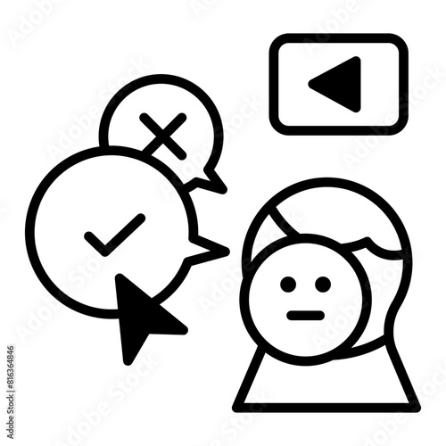Deepfake icon. His words and facial expressions have been edited.