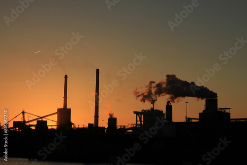 An industrial sunset