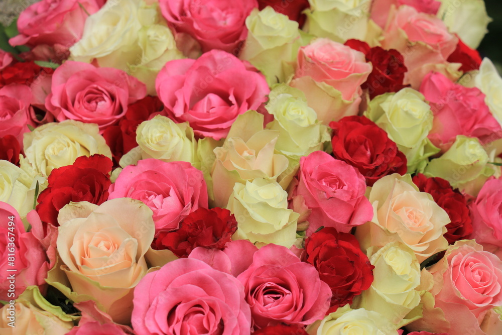 pink mixed wedding roses pink mixed wedding roses