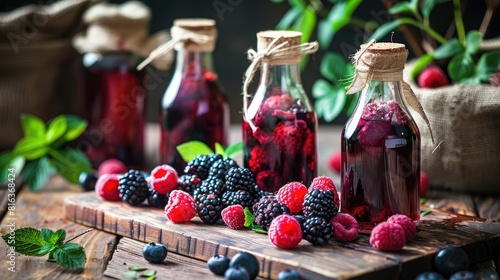 Creating flavors of berry liqueurs through crafting homemade tinctures and liqueurs