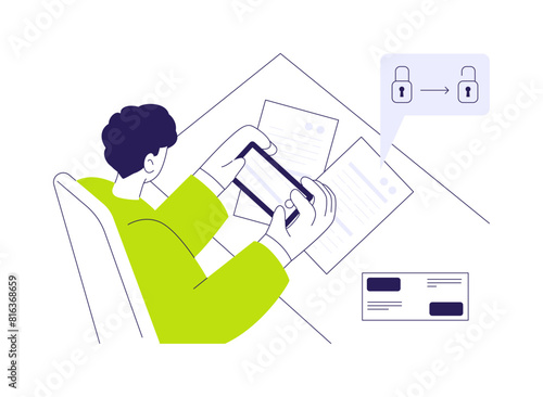 Industrial espionage abstract concept vector illustration.
