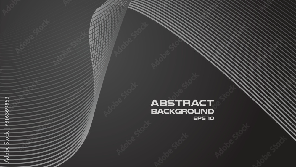 Dark Gray abstract background with curve line for backdrop or presentation Dark Gray abstract background with curve line for backdrop or presentation