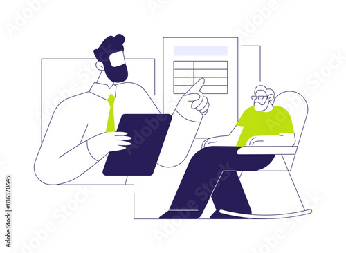 Last will lawyer abstract concept vector illustration.