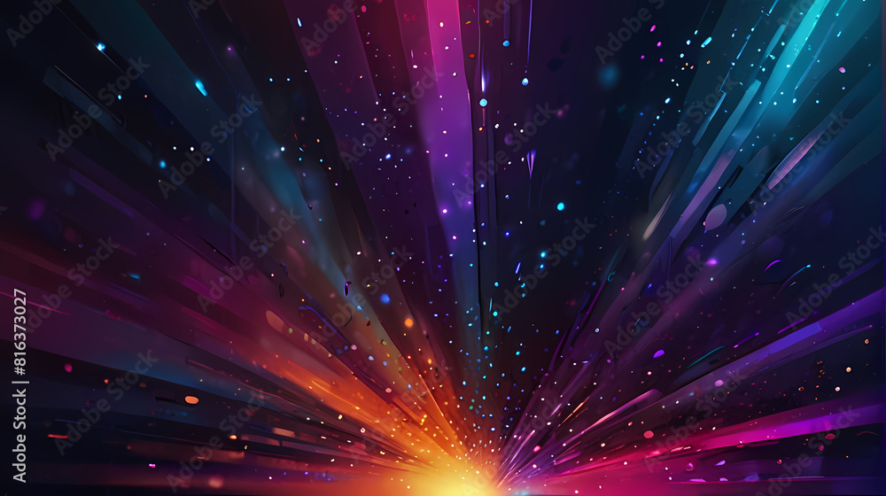 Fototapeta premium Abstract Background With Hologram Burst / Explotion Theme