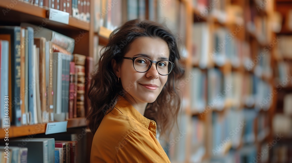 Female Librarians Portrait with Books, Librarians, portrait, books Female Librarians Portrait with Books, Librarians, portrait, books