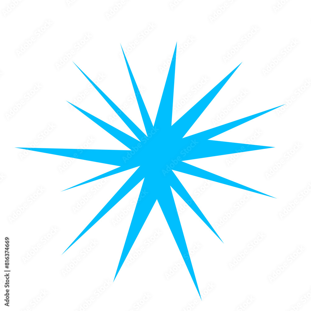Obraz premium An abstract blank comic book style star burst shape design element.