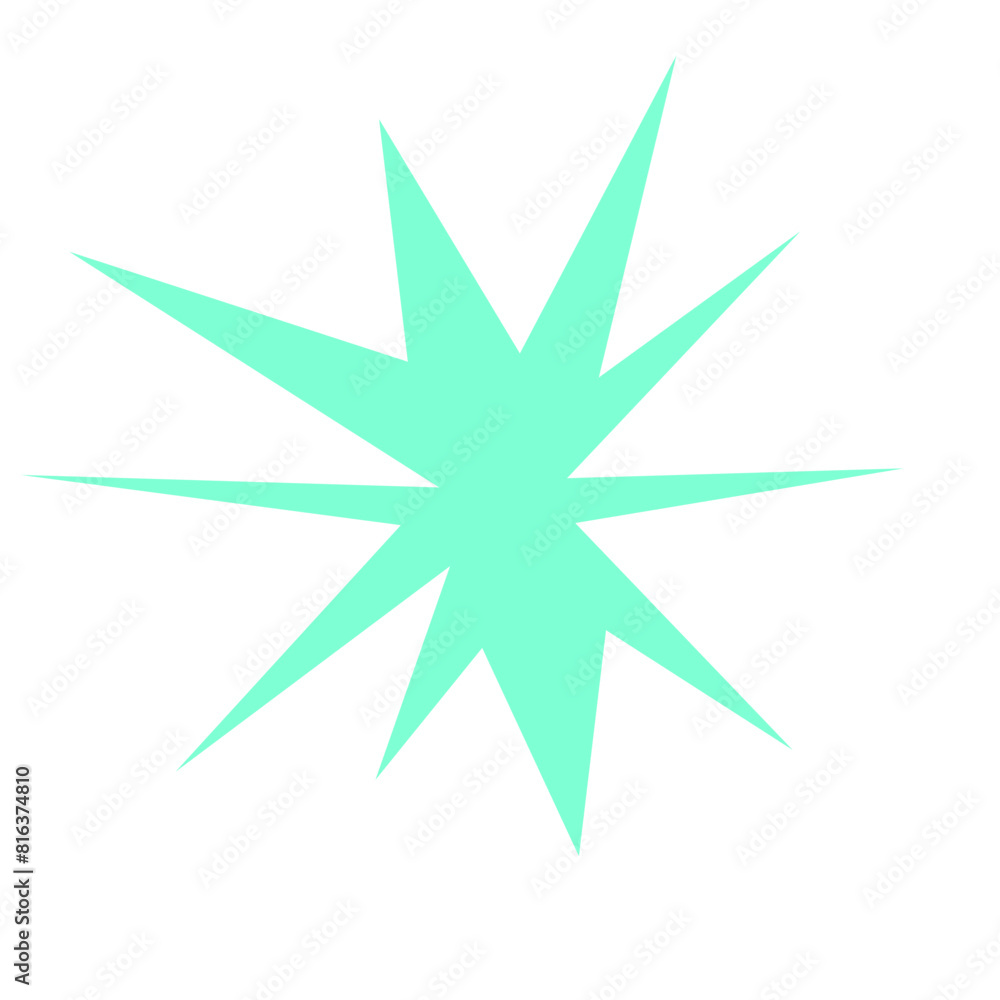 Fototapeta premium An abstract blank comic book style star burst shape design element.