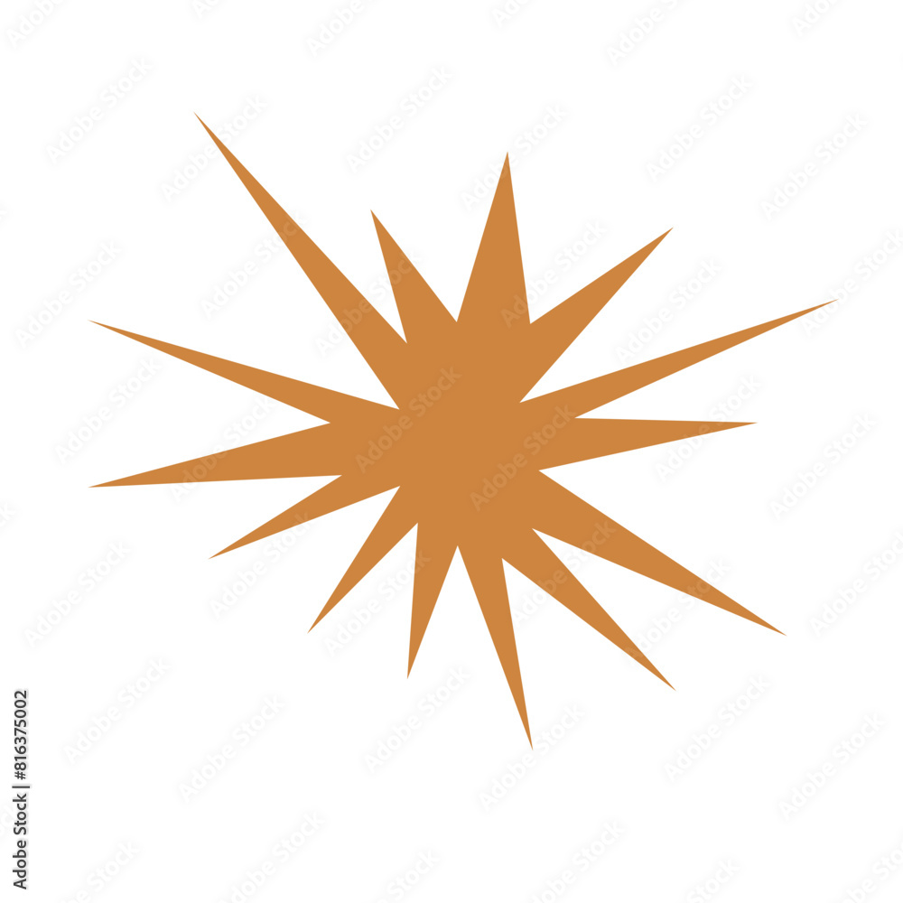 Obraz premium An abstract blank comic book style star burst shape design element.