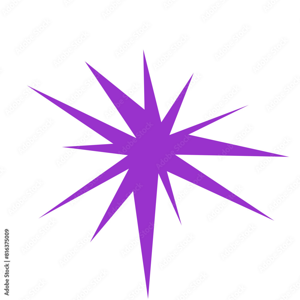 An abstract blank comic book style star burst shape design element. An abstract blank comic book style star burst shape design element.