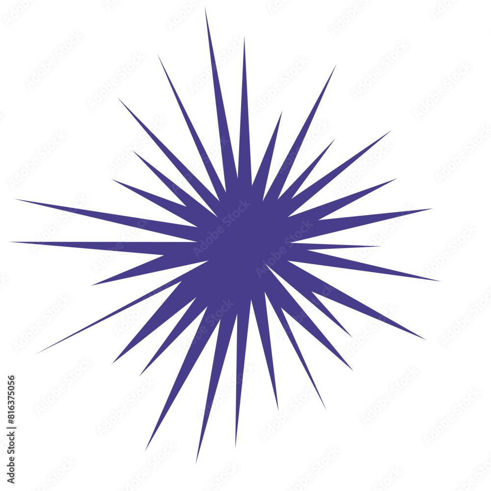 An abstract blank comic book style star burst shape design element. An abstract blank comic book style star burst shape design element.