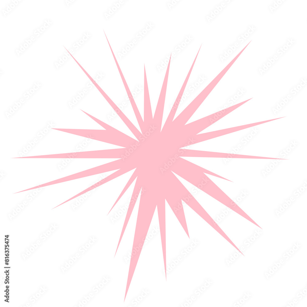 An abstract blank comic book style star burst shape design element. An abstract blank comic book style star burst shape design element.