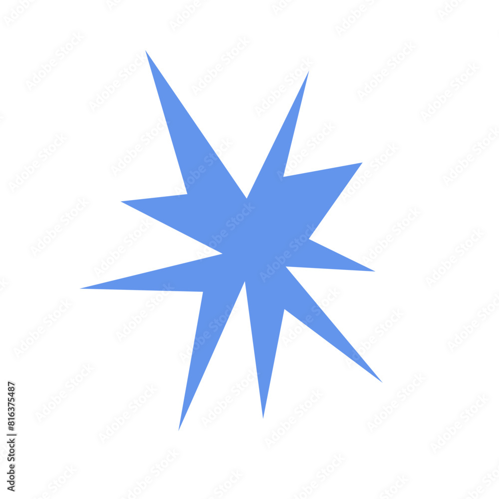 An abstract blank comic book style star burst shape design element. An abstract blank comic book style star burst shape design element.