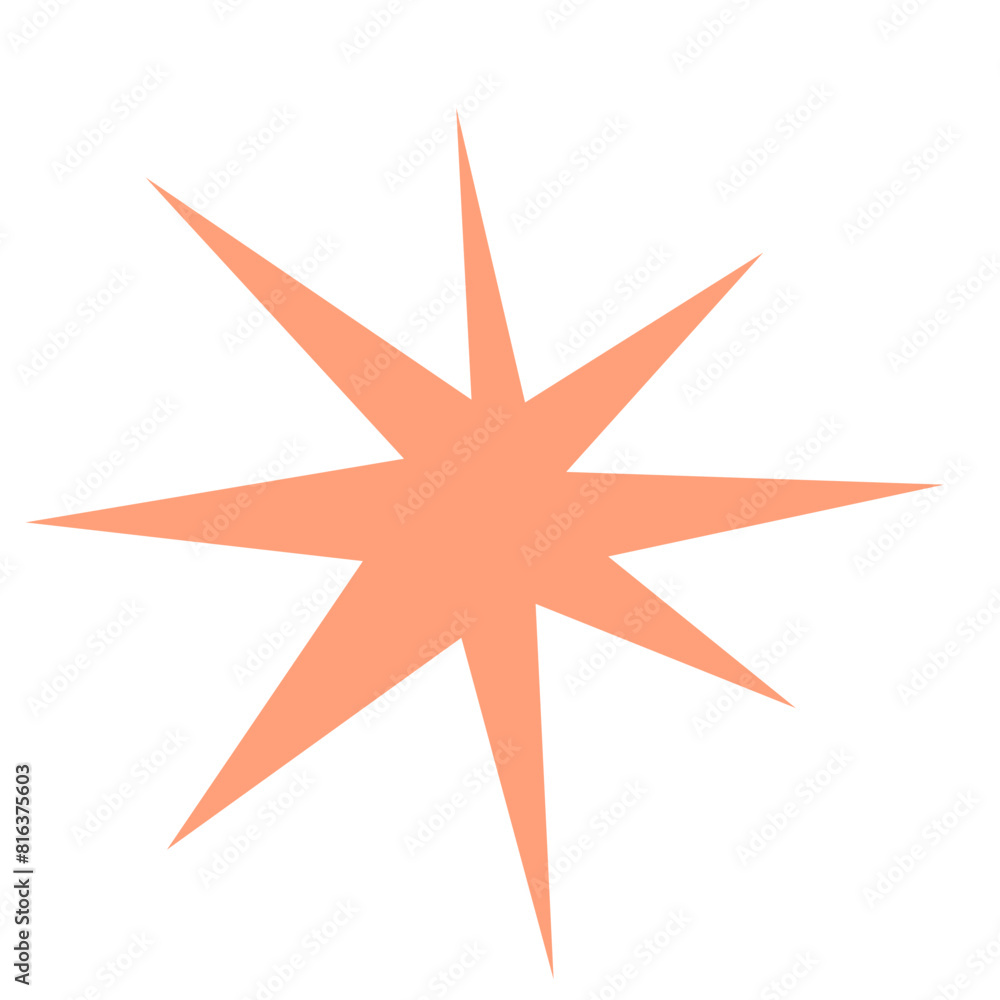 An abstract blank comic book style star burst shape design element. An abstract blank comic book style star burst shape design element.