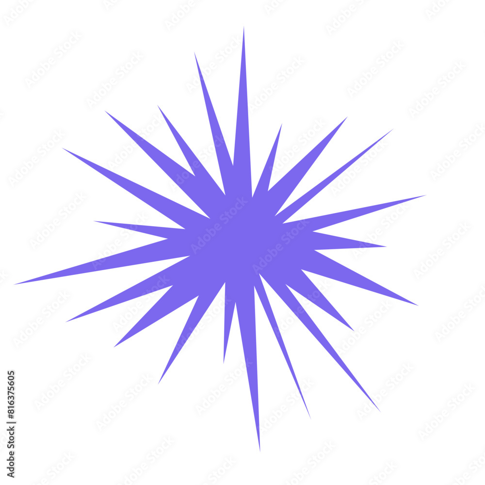 An abstract blank comic book style star burst shape design element. An abstract blank comic book style star burst shape design element.