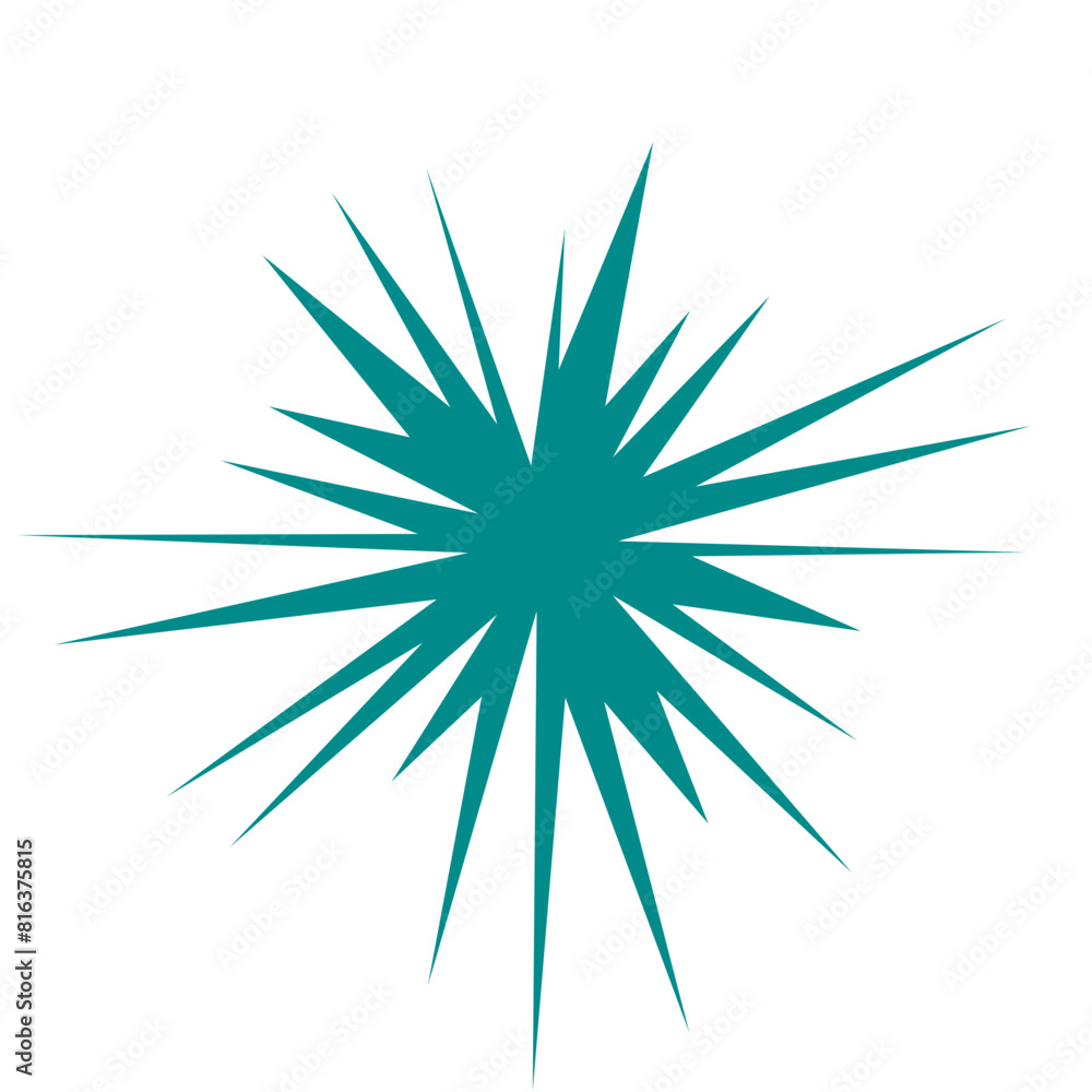 Obraz premium An abstract blank comic book style star burst shape design element.