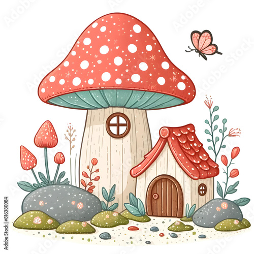 3d mushroom house photo