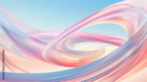 Abstract swirls of pastel colors in a digital art piece