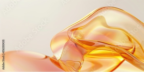 Amber waves of digital silk floating ethereally photo