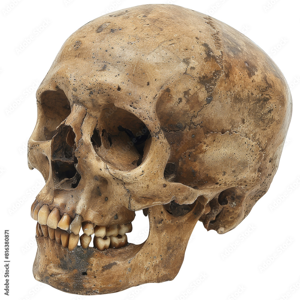 a skull with a missing jaw and teeth on a white surface, transparent background png a skull with a missing jaw and teeth on a white surface, transparent background png