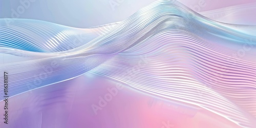 Digital waves in a serene pastel dreamscape